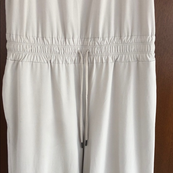 Athleta Revive Wide Leg Cream Halter Jumpsuit - Picture 6 of 13